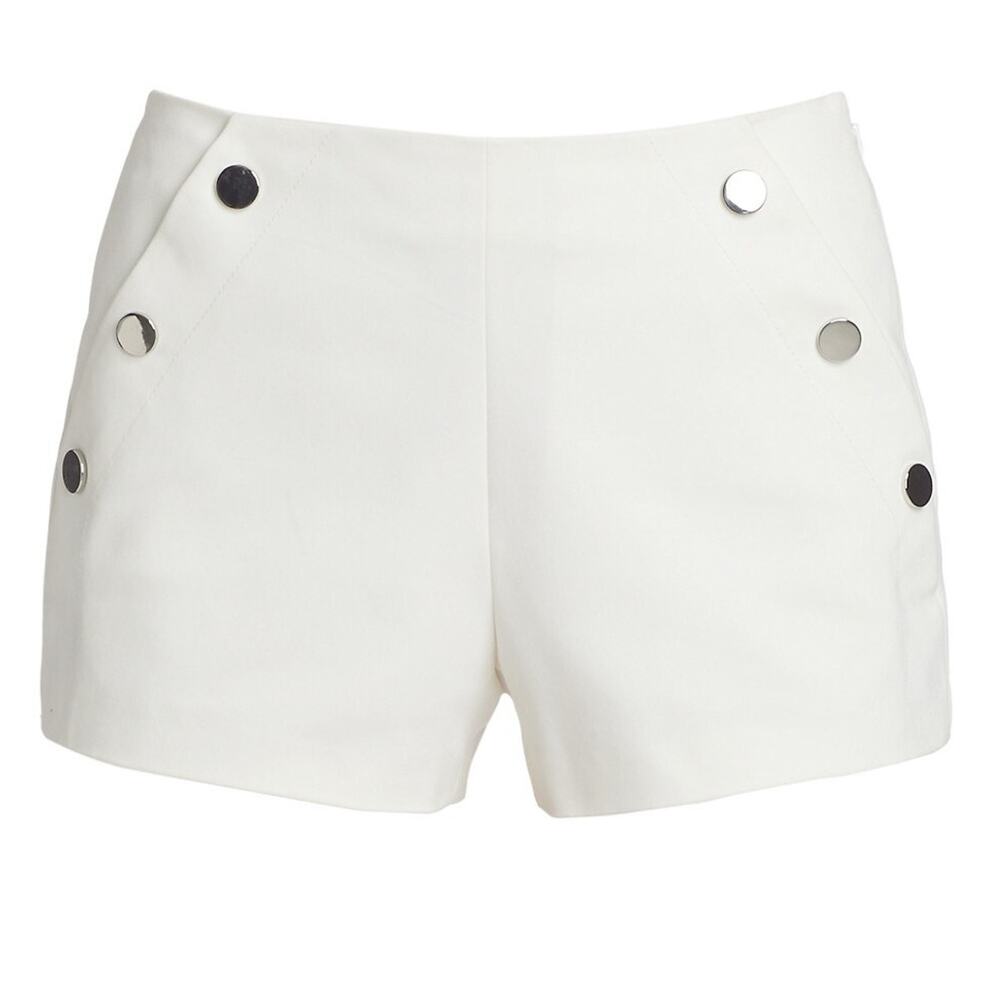 Ramy Brook Polished White Drew Shorts 14W x 10L